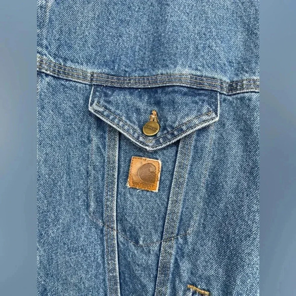 Carhartt Denim Trucker Jean Jacket Size 2XL - Picture 6 of 14